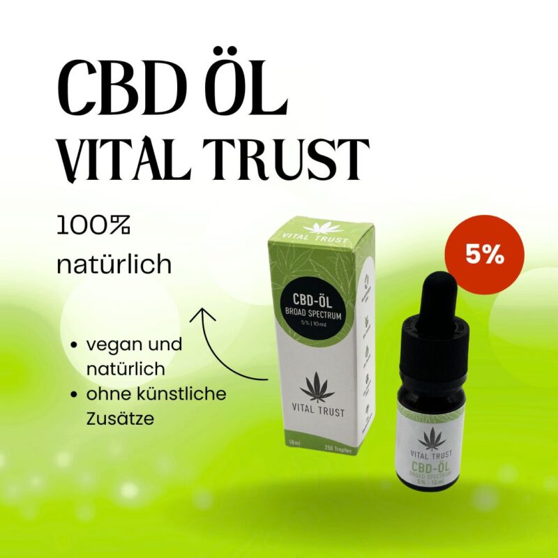 Vital Trust CBD Öl Breitspektrum Premium 5% - 10ml