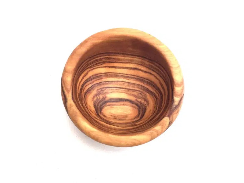Schale Mueslischale Holzschale handgemacht aus Olivenholz O 8 cm 1