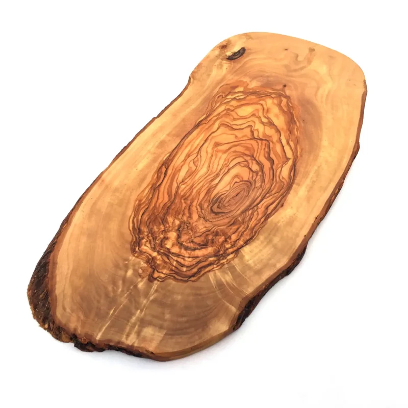 Servierbrett rustikal handgemacht aus Olivenholz 25 cm 2