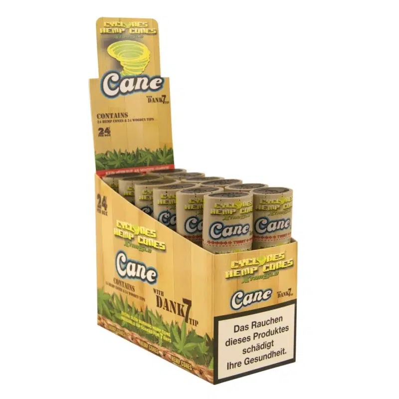 Cyclones Hemp Cones Cane XTRA Slo mit Dank7Tip Pre Rolled 2 Stueck