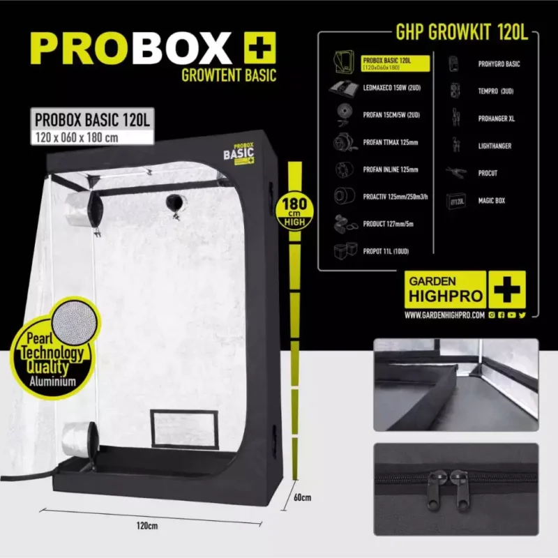led growbox set 120x60 low budget 3 pflanzen garden highpro 12