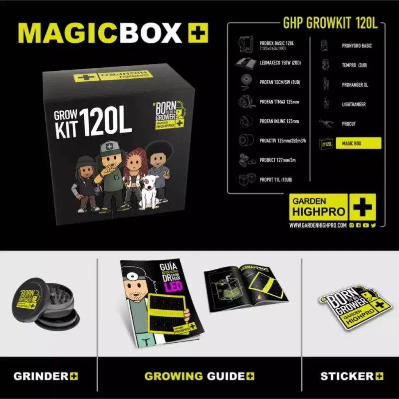led growbox set 120x60 low budget 3 pflanzen garden highpro 13