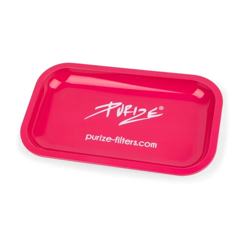 purize metal rolling tray pink