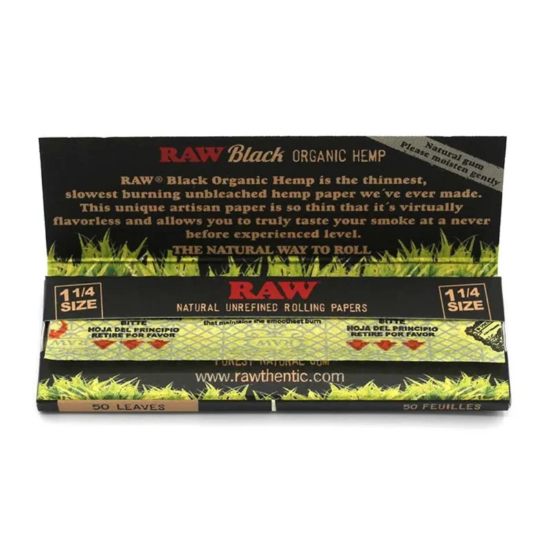 raw black organic hemp papers 1 1 4 size4