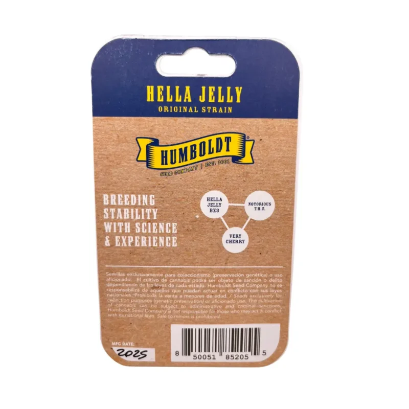 Humboldt Seeds Hella Jelly Rückseite