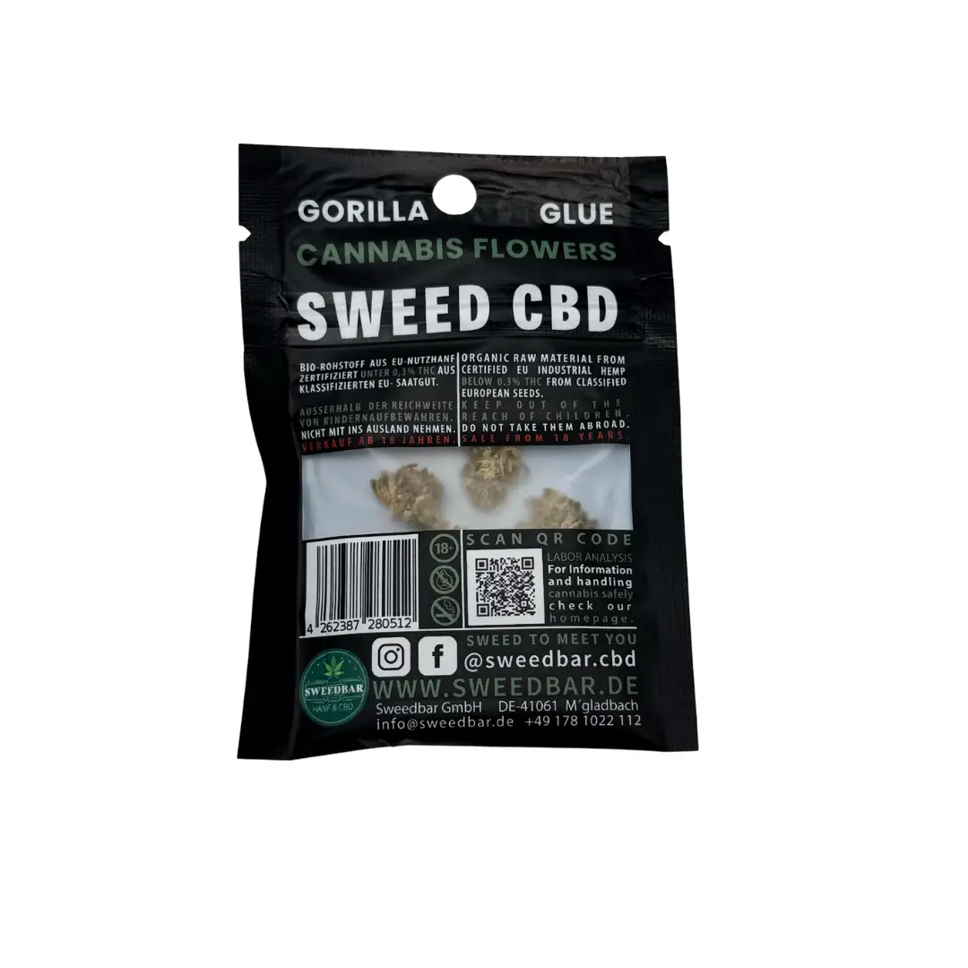 Sweedbar CBD Gorilla Glue 1g hinten