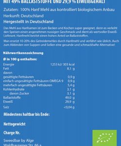 Sweedbar Bio Hanf Protein Mehl 30 2