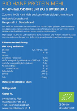 Sweedbar Bio Hanf Protein Mehl 30 2