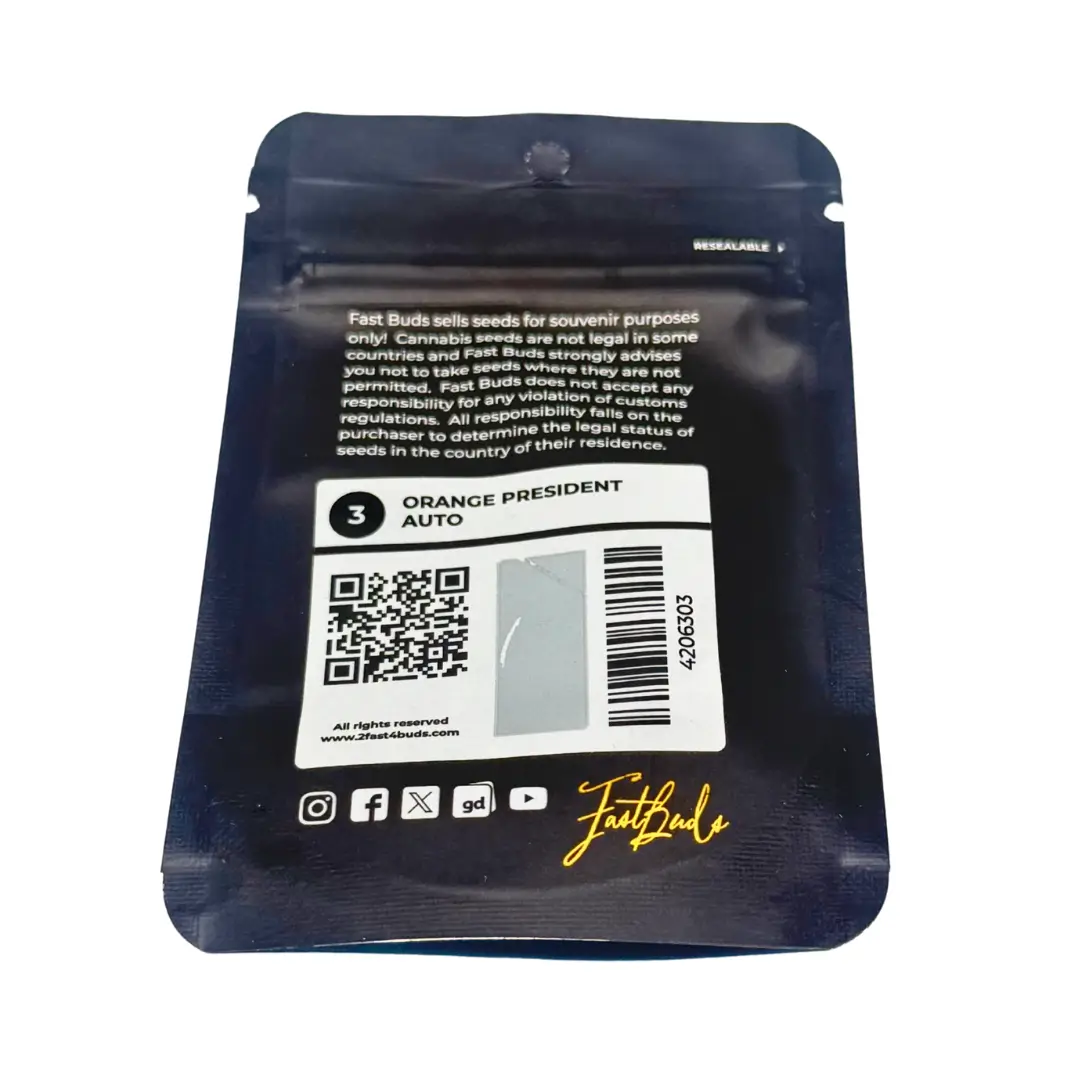 Fast Buds Orange President Auto Verpackung hinten
