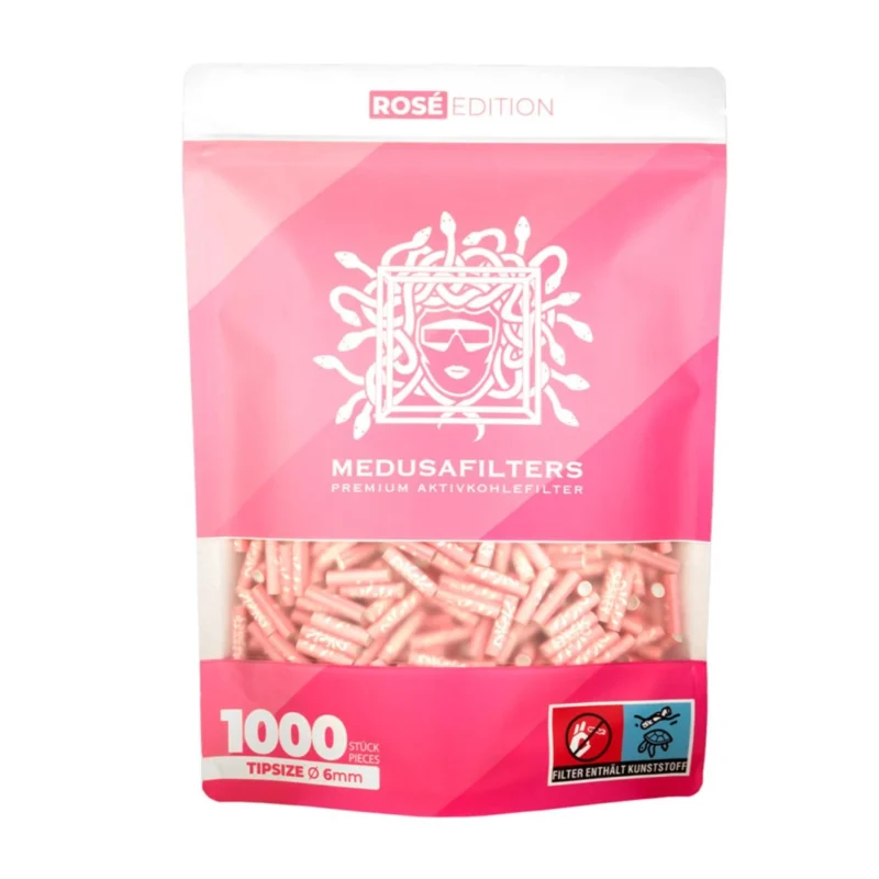 Medusafilters Aktivkohlefilter 6mm Rosé 1000 Stück
