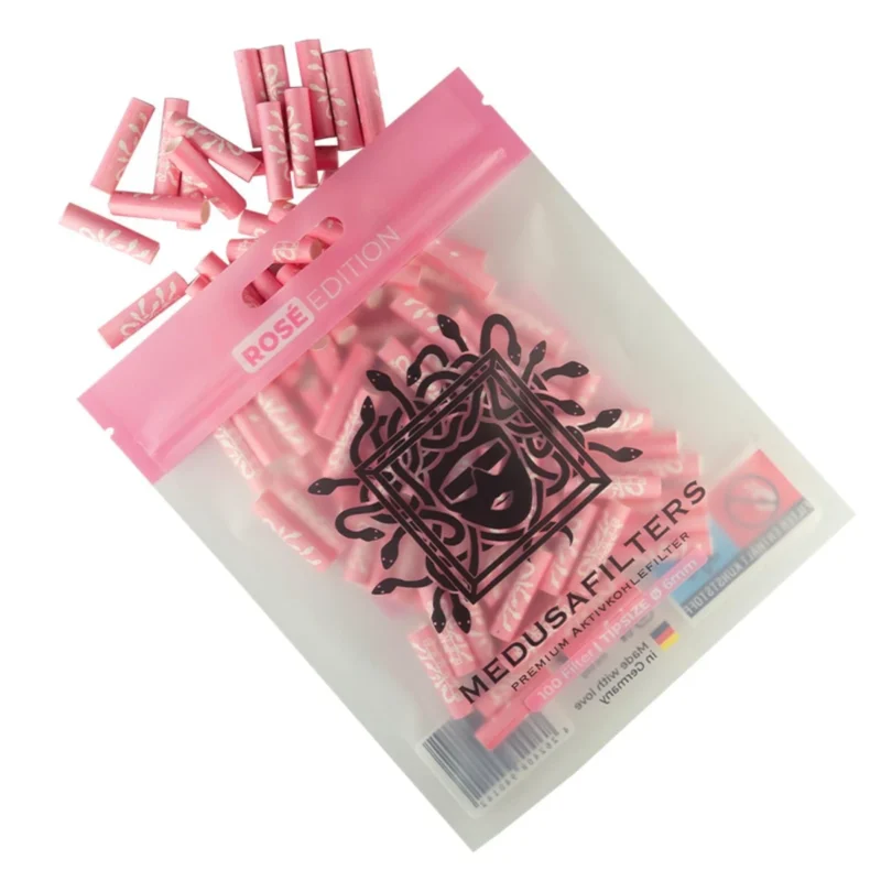 Medusafilters Aktivkohlefilter 6mm Rosé – 100 Stück