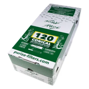 PURIZE Aktivkohlefilter Conical konisch 10 Gläser mit je 120 Filter 2