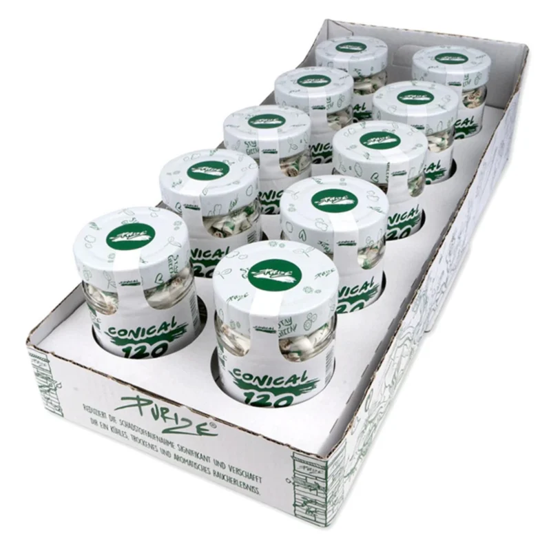 PURIZE Aktivkohlefilter Conical konisch 10 Gläser mit je 120 Filter