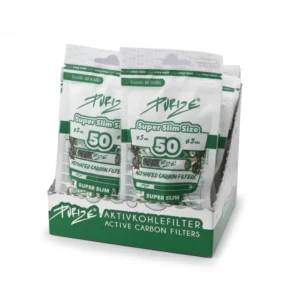 PURIZE Aktivkohlefilter Super Slim Size 5mm 20 Beutel mit je 50 Stück
