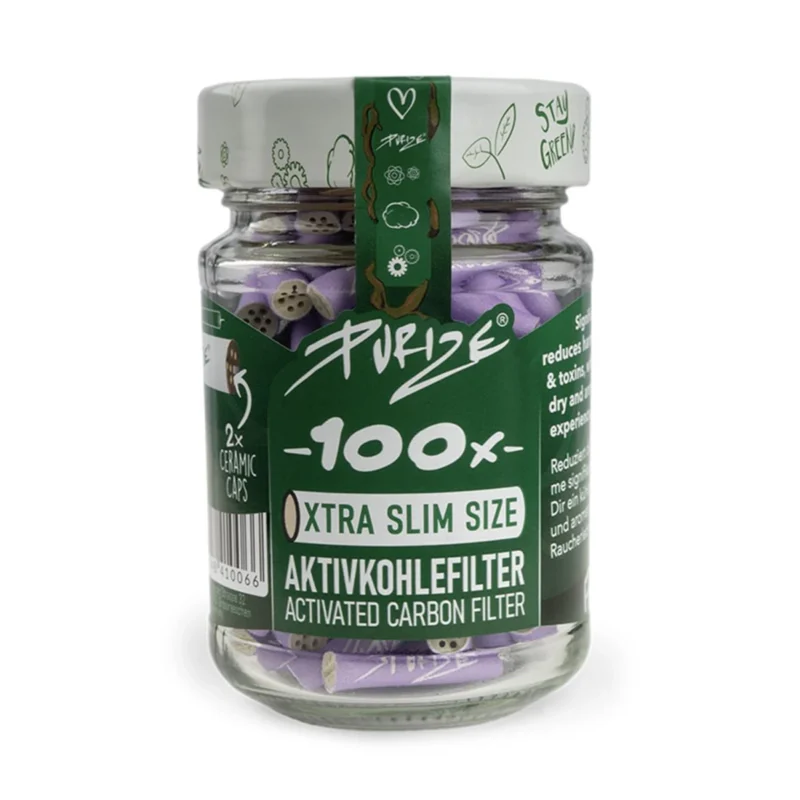 PURIZE Aktivkohlefilter XTRA Slim 6mm Lila