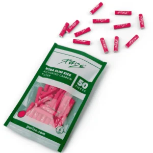 PURIZE Aktivkohlefilter XTRA Slim 6mm im Beutel Pink