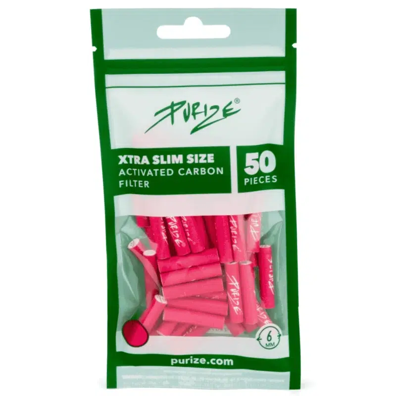 PURIZE Aktivkohlefilter XTRA Slim 6mm im Beutel Pink 4