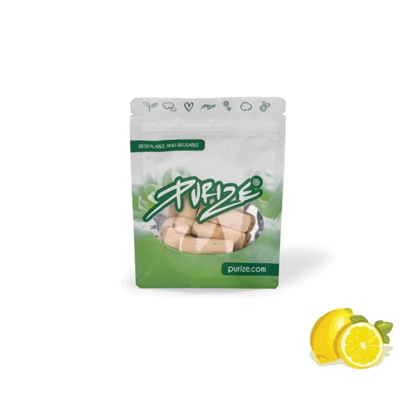 PURIZE Holzmundstück Lemon Regular Size – 5 Stück