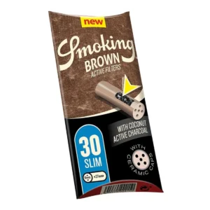 Smoking Brown Aktivkohlefilter Slim 6mm – 30 Stück