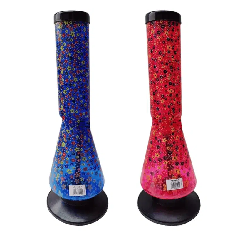 Atomic Acrylbong Höhe 30cm – Flower Design 2
