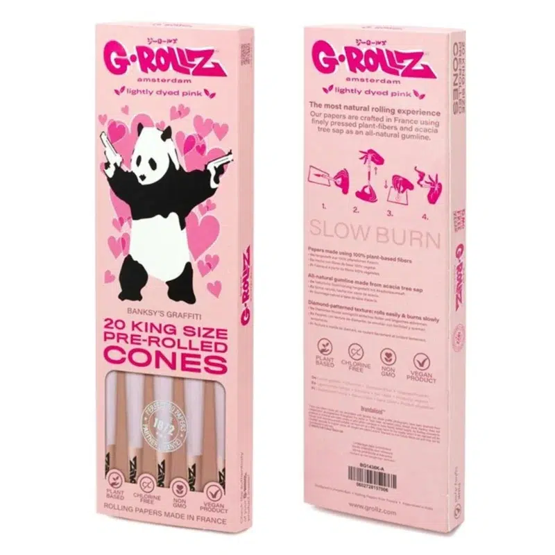G Rollz – Lightly Dyed Pink – Pre Rolled KS – 20er Pack 3