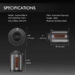 Spider Farmer 4 Zoll Aktivkohlefilter für Inline Kanalventilator, Geruchskontrolle, Hydrokultur, Anbauräume SF 4 4