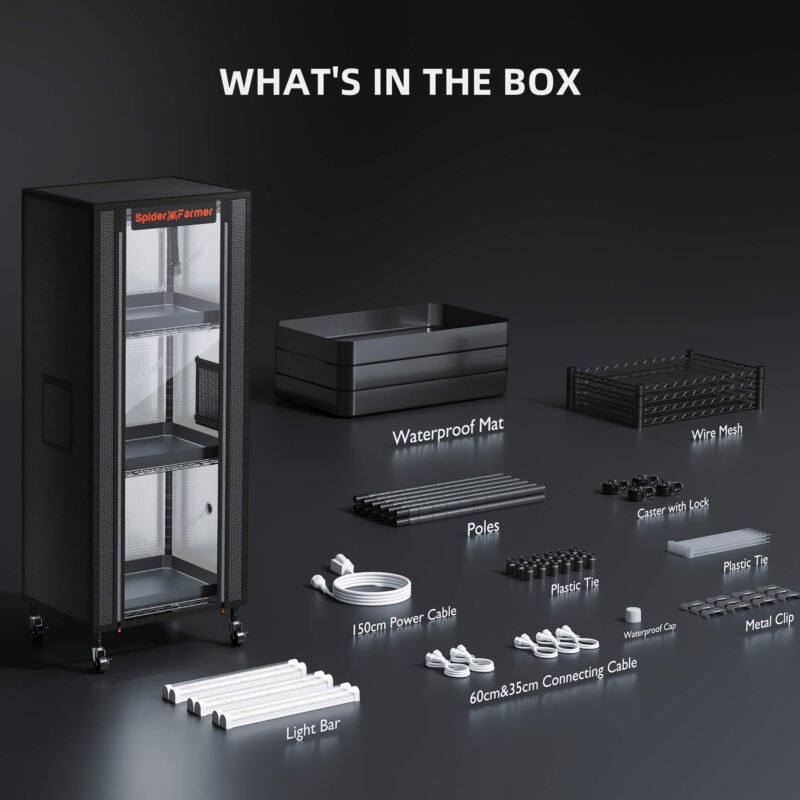 Spider Farmer 4 stufiger Pflanzenständer mit Wachstumslichtern 54 W 4