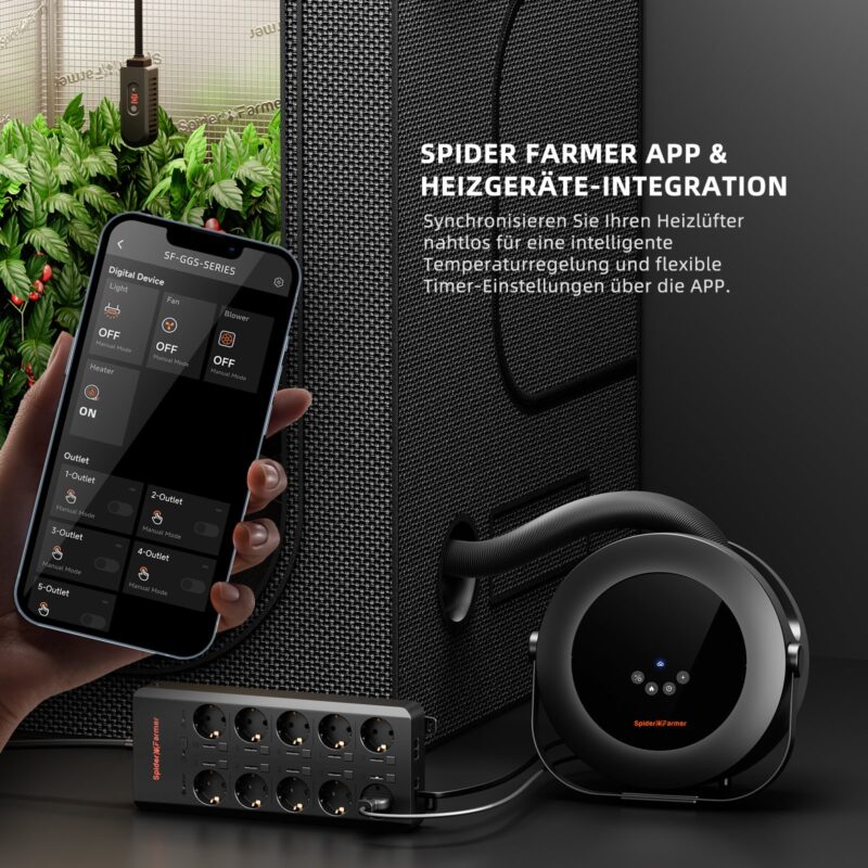 Spider Farmer 540W Growzelt Heizung 2