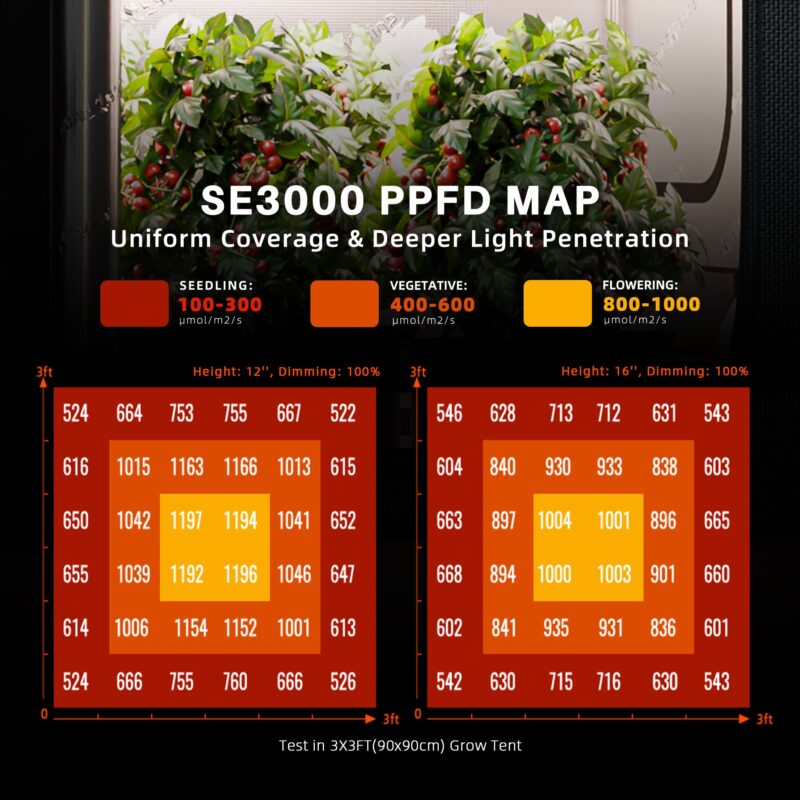 Spider Farmer 90 x 90 x 180 cm Growzelt Kit SE3000 2
