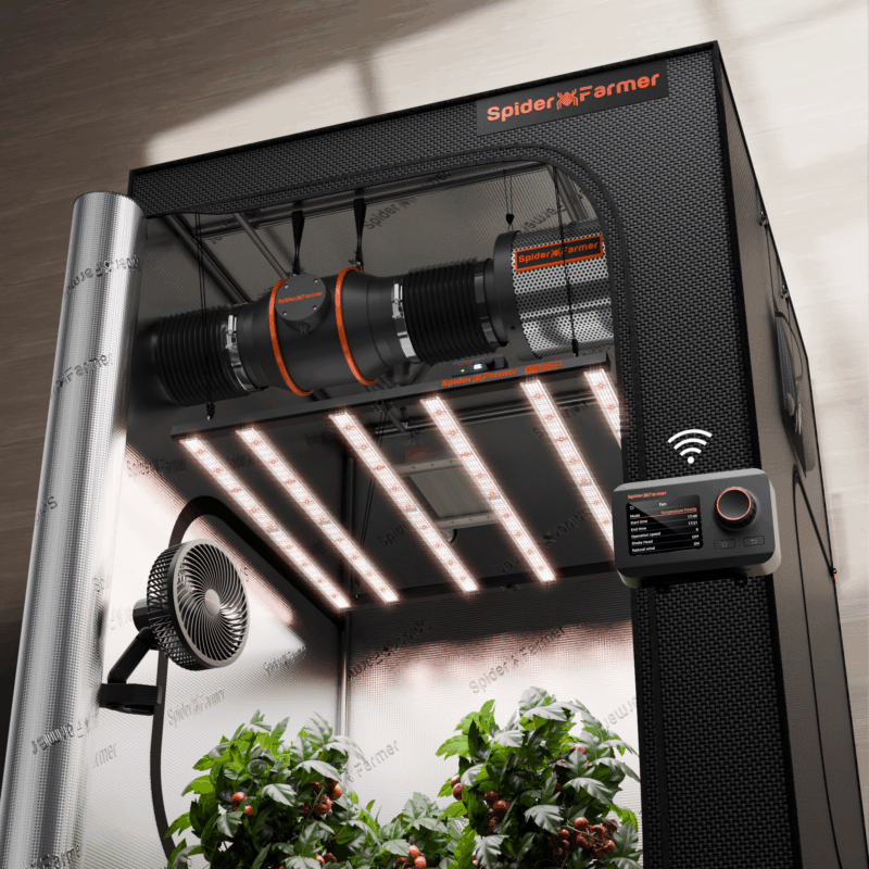 Spider Farmer Automatisiertes Growbox Komplettset – 120×120×200cm für 6 Pflanzen G5000