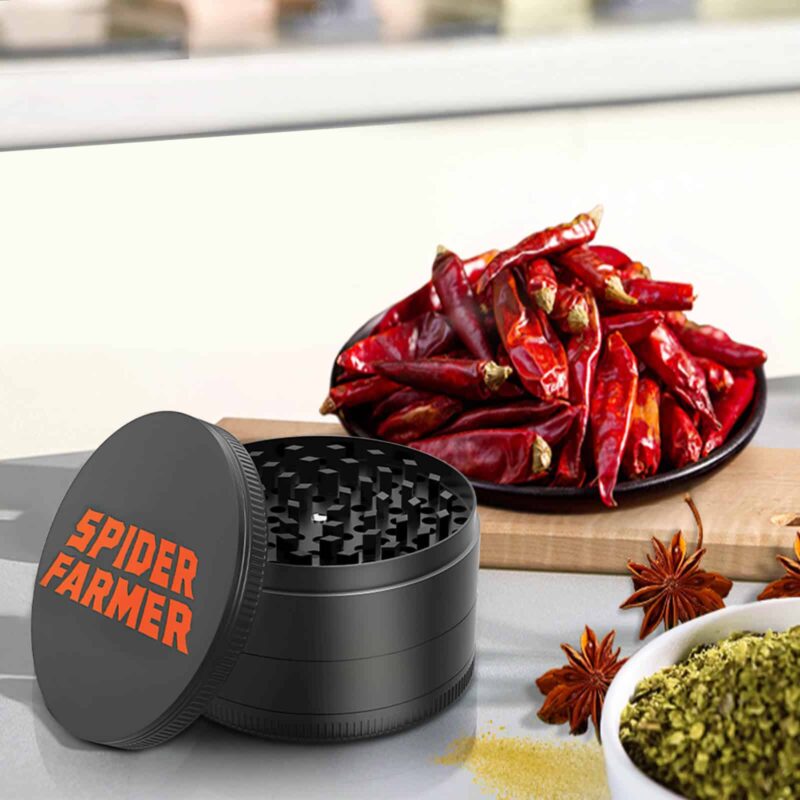 Spider Farmer Gewürz und Kräutermühle aus Metall 76mm 8