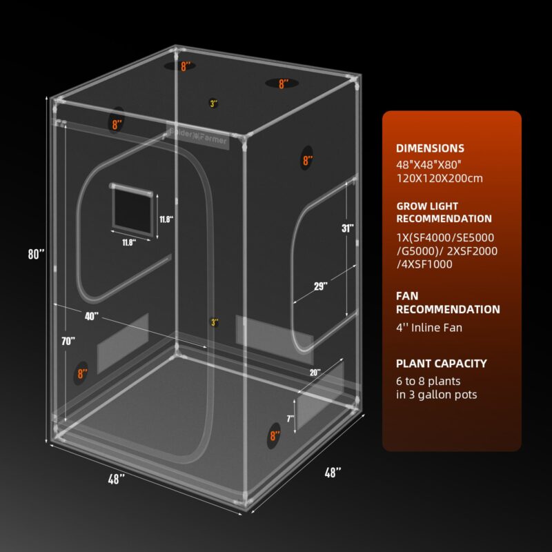 Spider Farmer Grow Box 120x120x200 cm 7