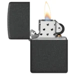Zippo Benzinfeuerzeug BLACK CRACKLE 3