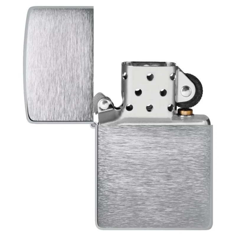 Zippo Benzinfeuerzeug BRUSHED CHROME 4