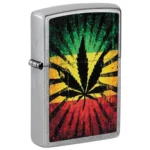 Zippo Benzinfeuerzeug Rastafari Leaf Design Zippo Benzinfeuerzeug Rastafari Leaf Design