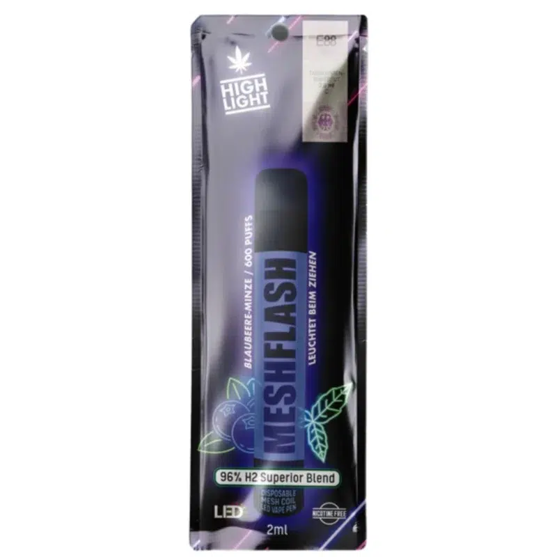 Meshflash H2 96% Einweg Vape 2ml Blaubeere Minze