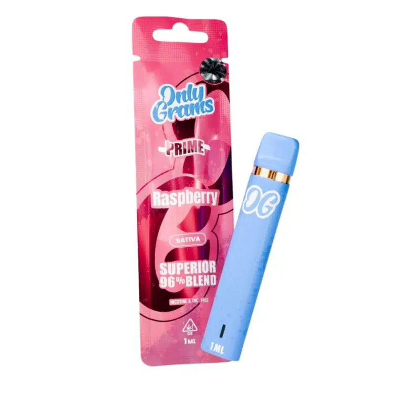 OnlyGrams Superior Blend 96% Einweg Vape Prime Raspberry