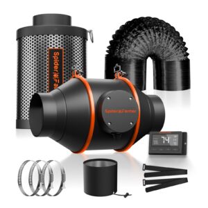 Spider Farmer 4 Zoll Inline Ventilator 205CFM Abluftventilator SF 4 Kit CP