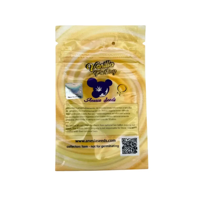 Anesia Seeds Vanilla Frosting Verpackung Rückseite
