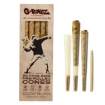 G Rollz – Banksy Graffiti Flower Thrower Unbleached – Pre Rolled KS – 20er Pack