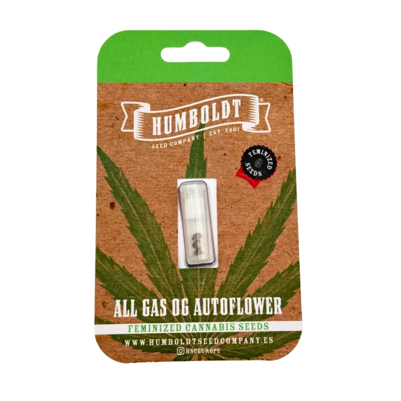 Humboldt Seed Co All Gas OG Auto Verpackung vorne Humboldt Seed Co All Gas OG Auto Verpackung vorne