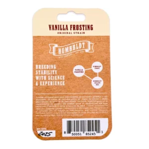 Humboldt Seed Co Vanilla Frosting Verpackung hinten