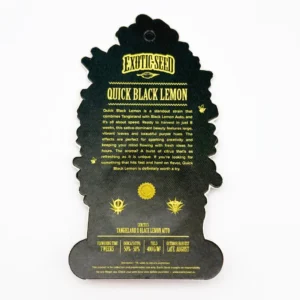 Exotic Seed Quick Black Lemon Verpackung hinten