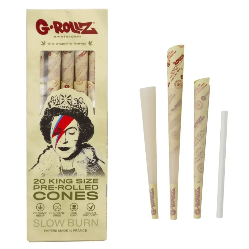 G Rollz Banksy Graffiti Lizzie Stardust Unbleached Pre Rolled KS 20er Pack