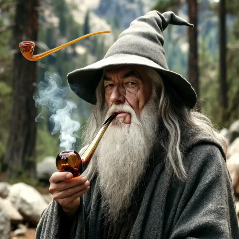 Gandalfpfeife mittel amber 30cm 2 1