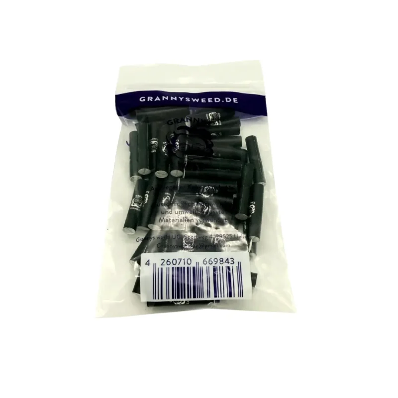 Grannys Weed Aktivkohlefilter Premium schwarz 6mm, 50 Stück hinten