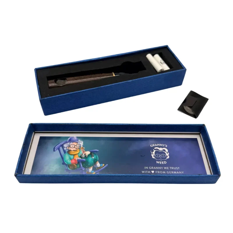 Grannys Weed Premium Holzpfeife mit 9mm Aktivkohlefilter Purpfeife 3