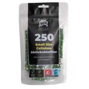 Kailar Aktivkohlefilter Cellulose Slim 6mm Grün (250 Stück)