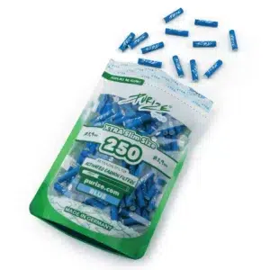 PURIZE Aktivkohlefilter XTRA Slim 6mm – Blau, 250 Stück