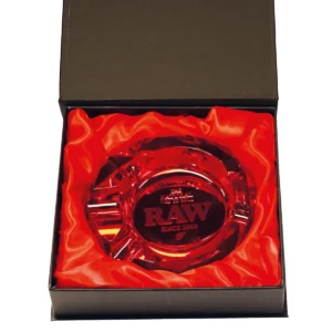 RAW Ruby Red Glas Aschenbecher